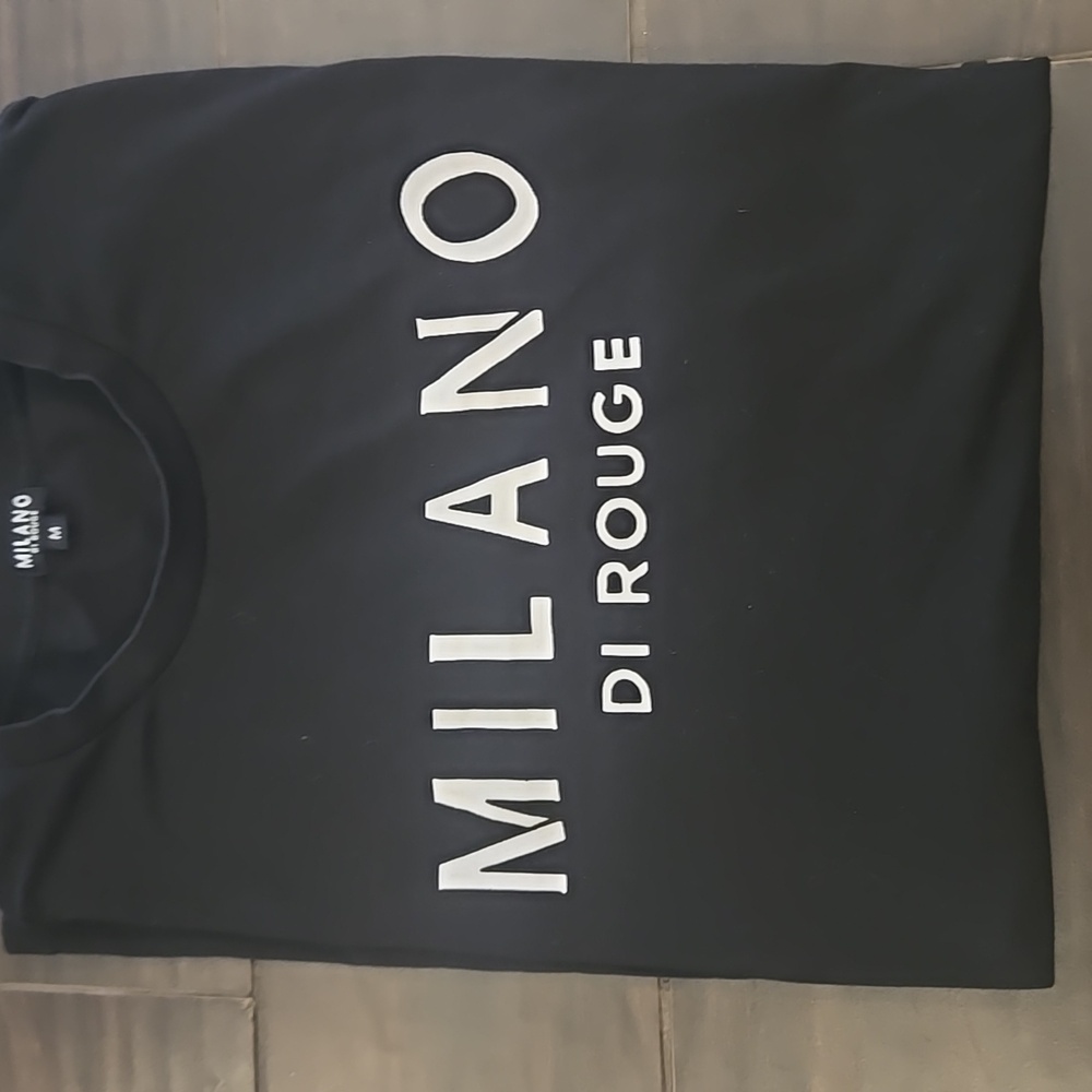 Milano Di Rouge Black Signature Tee Sz M - Picture 6 of 6
